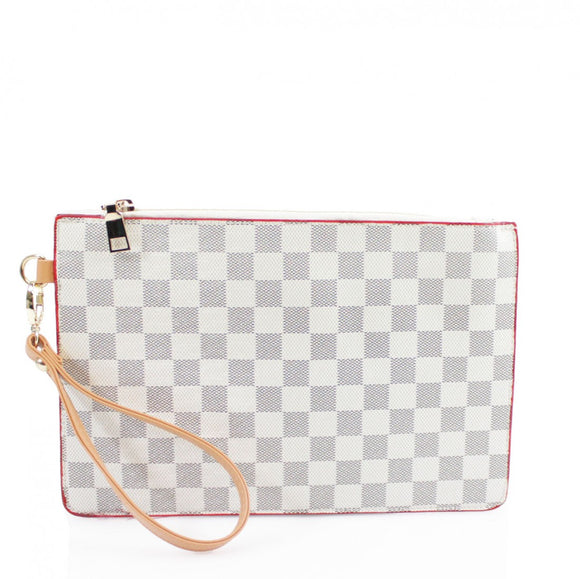 Margot Louis Vuitton Inspired Clutch Bag - White Check – Style Of Beyond