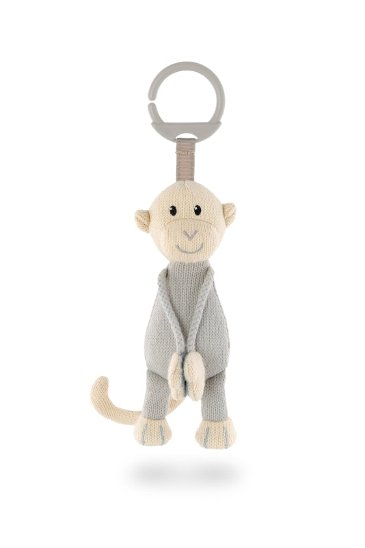 Matchstick Monkey, Dancing Monkey Teether, Grey, Teething Toy for Babies, Gently Massages Infants Gums, Varied Textures to Sooth Baby Teething  Pains