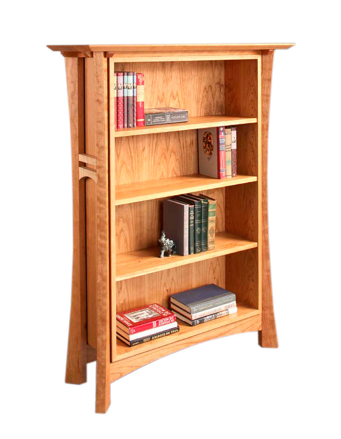 Waterfall Bookcase Hardwood Artisans Handcrafted Office Furniture