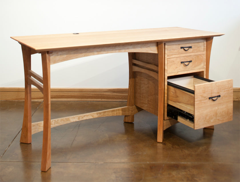 Waterfall Desk Hardwood Artisans Handcrafted Office Furniture