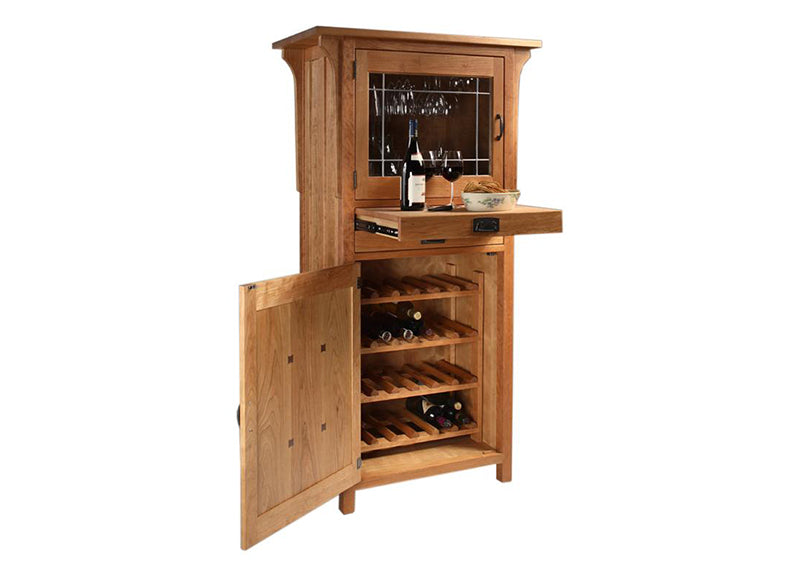 Wine Cabinet Hardwood Artisans Handcrafted Dining Furniture