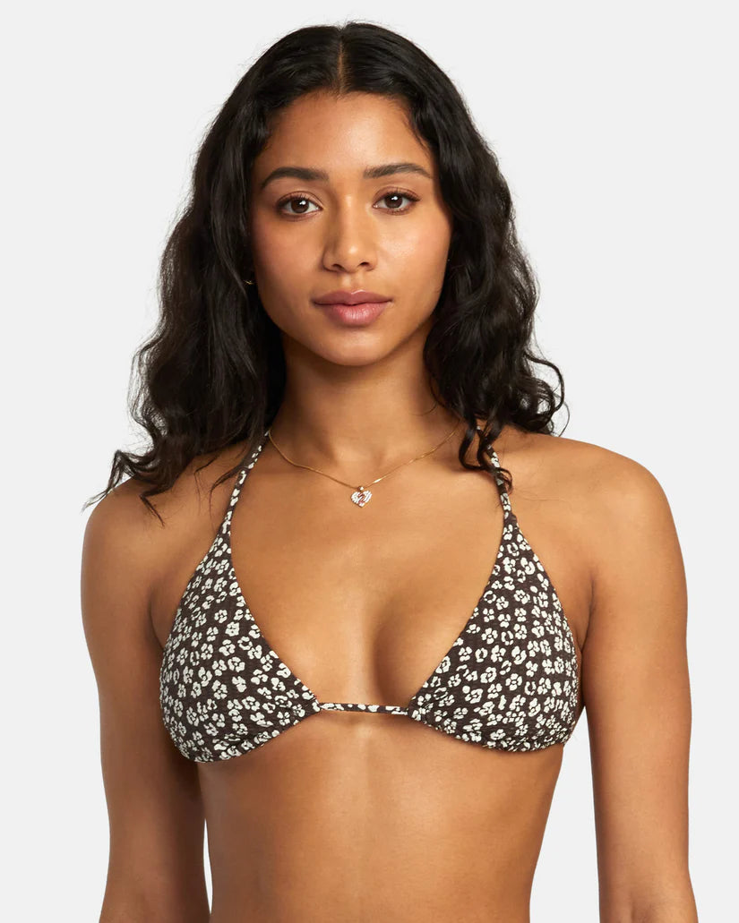 Ditz Halter Triangle Bikini Top