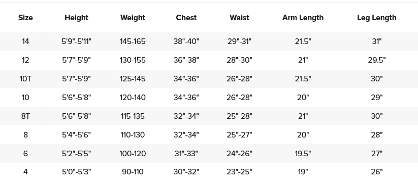 Rip Curl Women's Wetsuits Size Chart