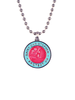St. Christopher Necklace  - Hot Pink / Baby Blue