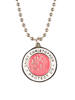 St. Christopher Necklace - Hot Pink/ White