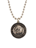 St. Christopher Necklace - Silver/ Black