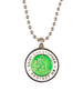 St. Christopher Necklace - Green/ White