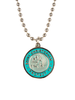 St. Christopher Necklace - Baby Blue/ Turquoise