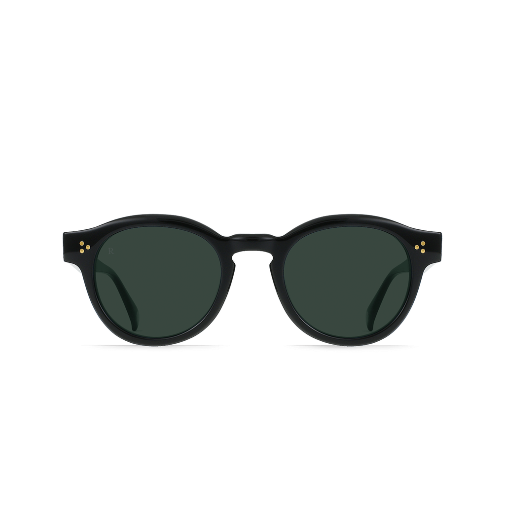Zelti Sunglasses in Recycled Black/Green Polarized