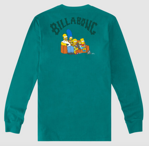 Boys' (10-16) The Simpsons x Billabong Family Couch Organic LS Tee