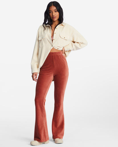 Hit A Cord High-Waisted Corduroy Flared Pants