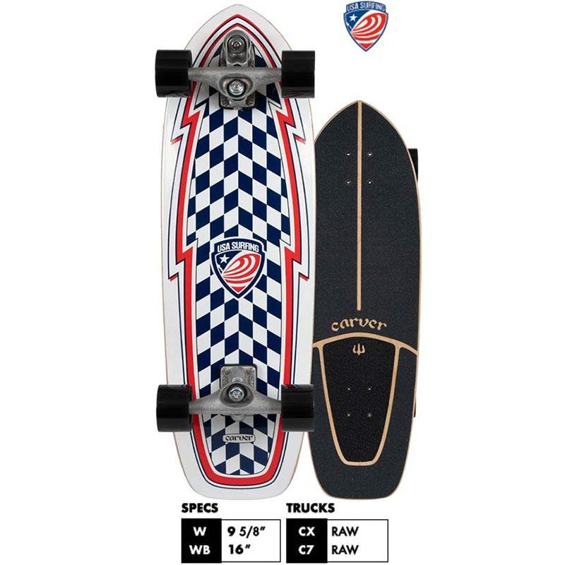 C7 Raw 30.75 USA Booster Surfskate Complete 2020 (PAST SEASON)