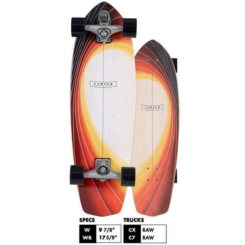 C7 Raw 32" Glass Off Surfskate Complete 2020 -  Carver