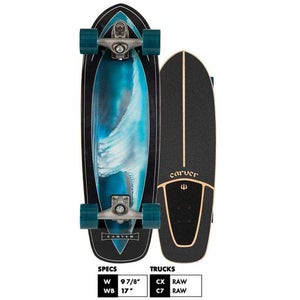 C7 Raw 32" Super Surfer Skate Surfskate Complete 2020