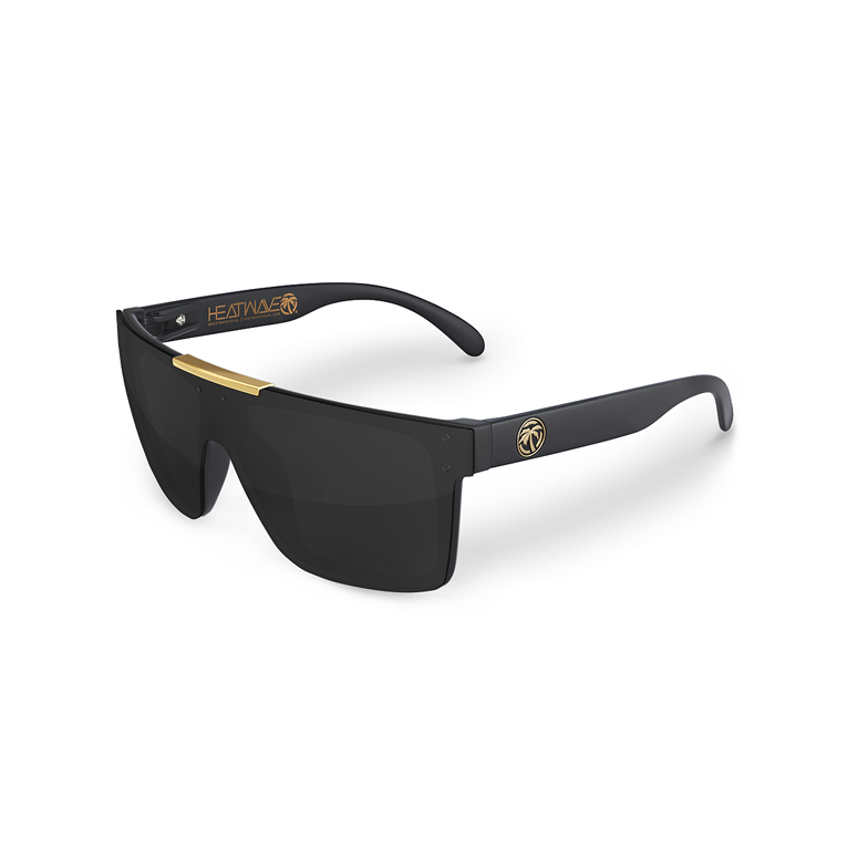 Quatro Sunglasses in Black/Gold - Black Lens