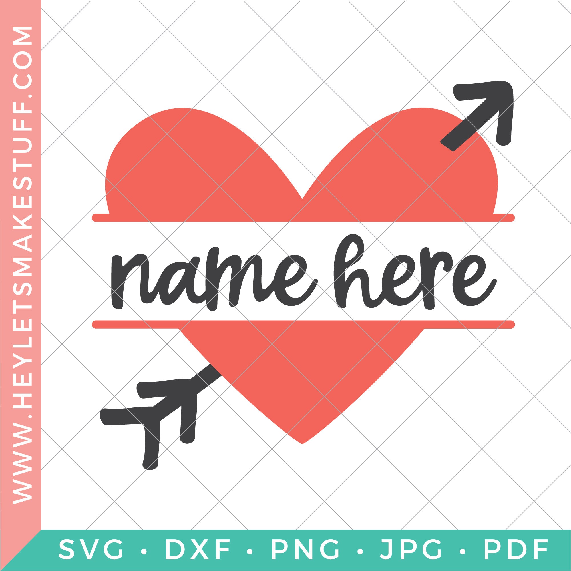 Download Heart Monogram Svg Bundle For Cricut Silhouette Hey Let S Make Stuff