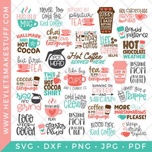 Download Big Coffee Tea And Cocoa Bundle 32 Svg Files Hey Let S Make Stuff