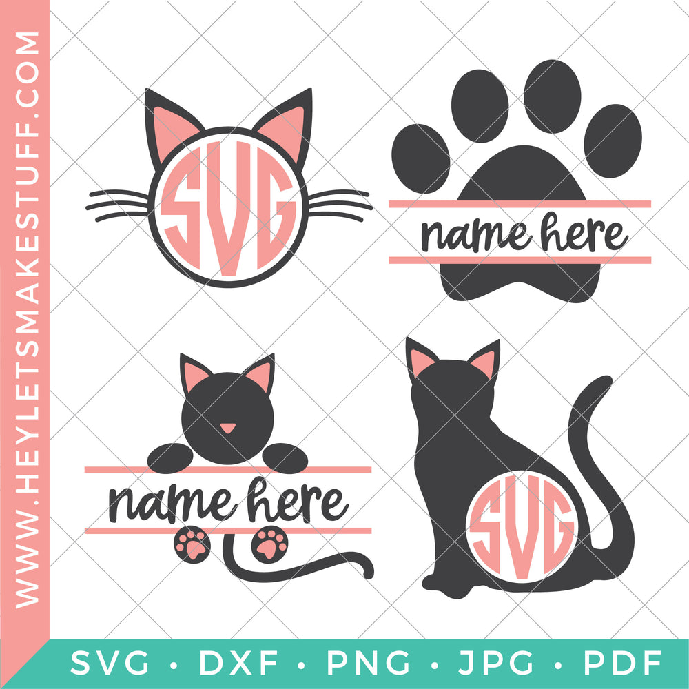 Download Free Cat Monogram Free Monogram Frame Svg Files Hey Let S Make Stuff