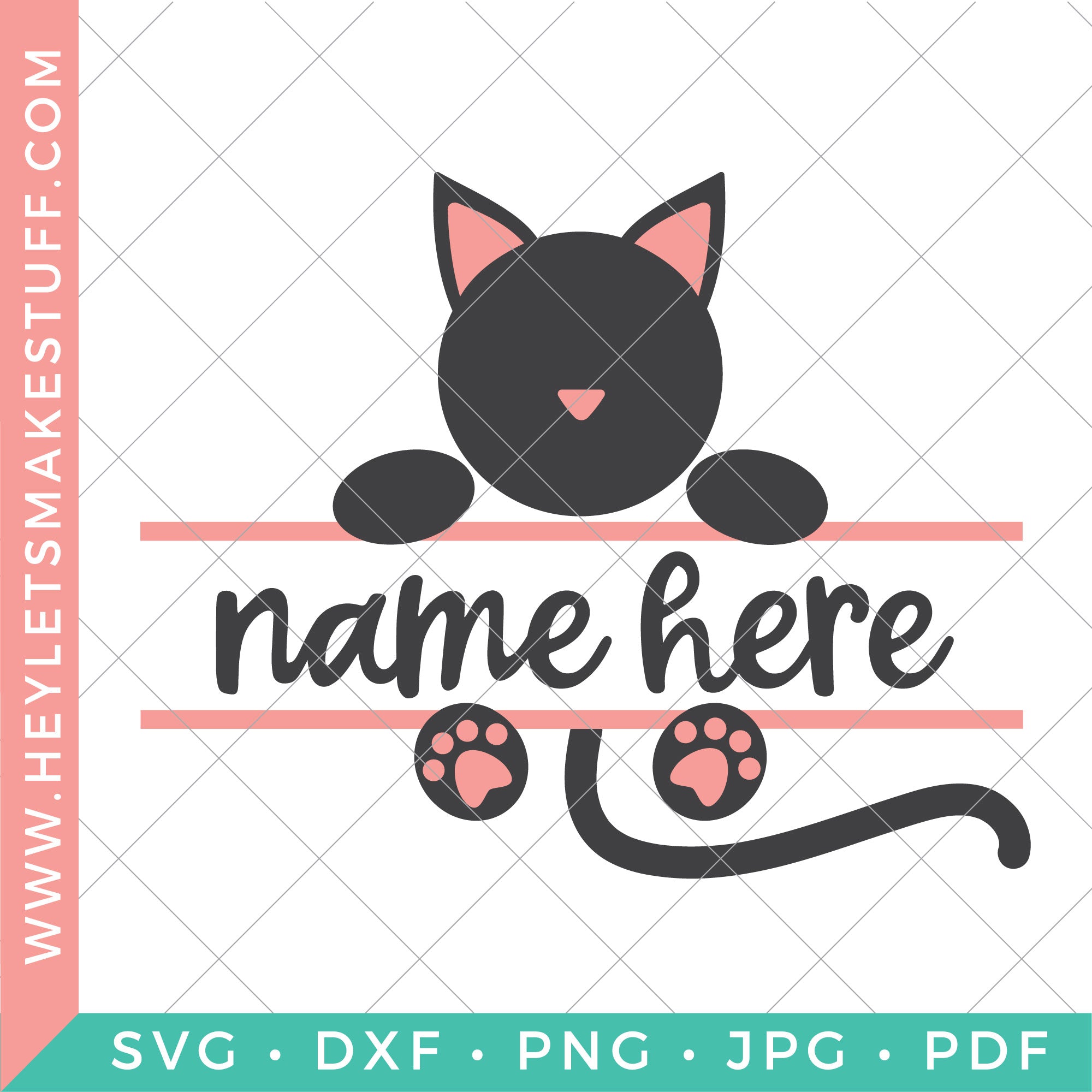 Download Cute Cat Monogram Svg Halloween Monogram Frame Black Cat Circle Monogram Round Monogram Kitty Svg Dxf Jpg Eps Png File For Cricut Silhouette Clip Art Art Collectibles