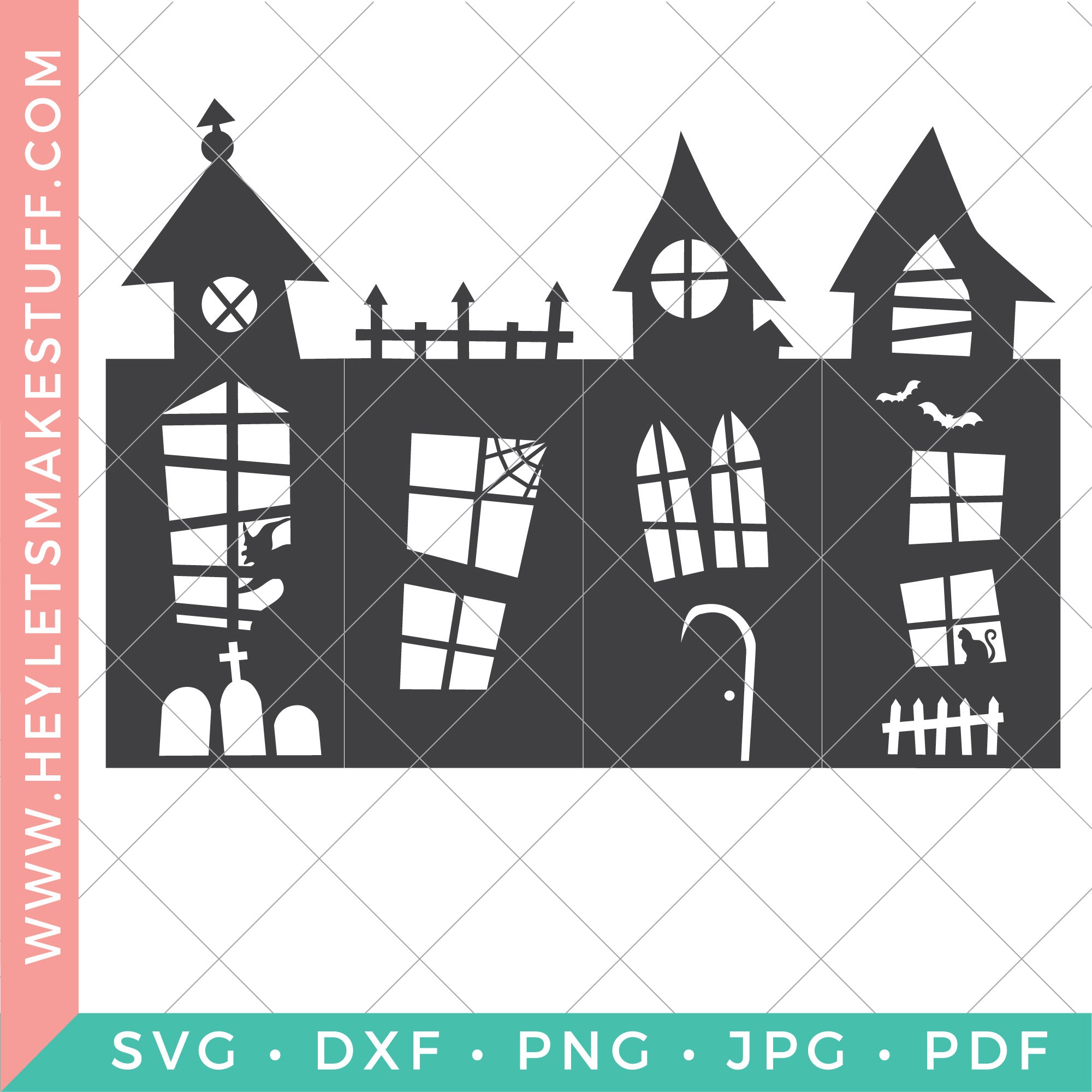 3d halloween house svg