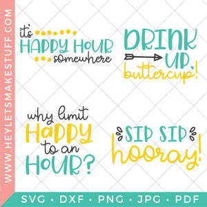 Download Happy Hour Svg Bundle Hey Let S Make Stuff