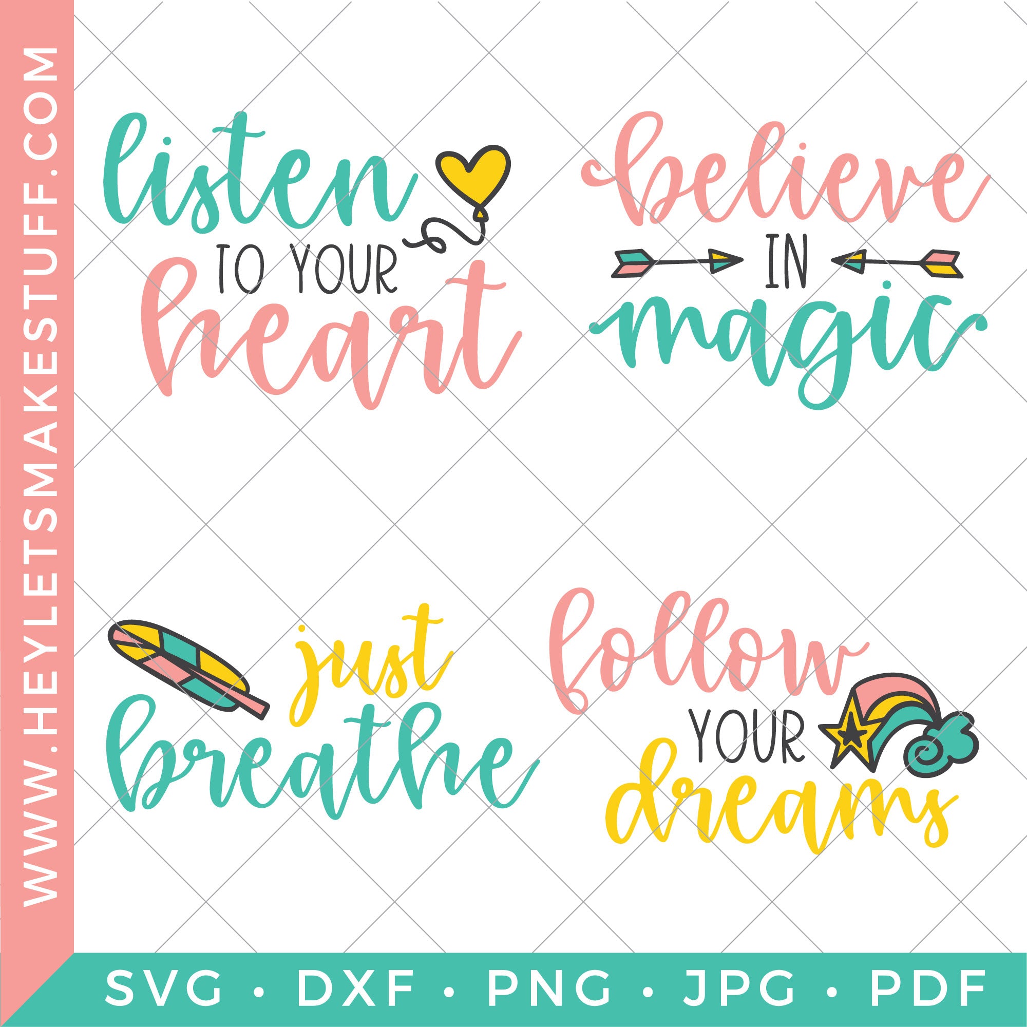 Download Whimsical Inspirational Svg Bundle Hey Let S Make Stuff