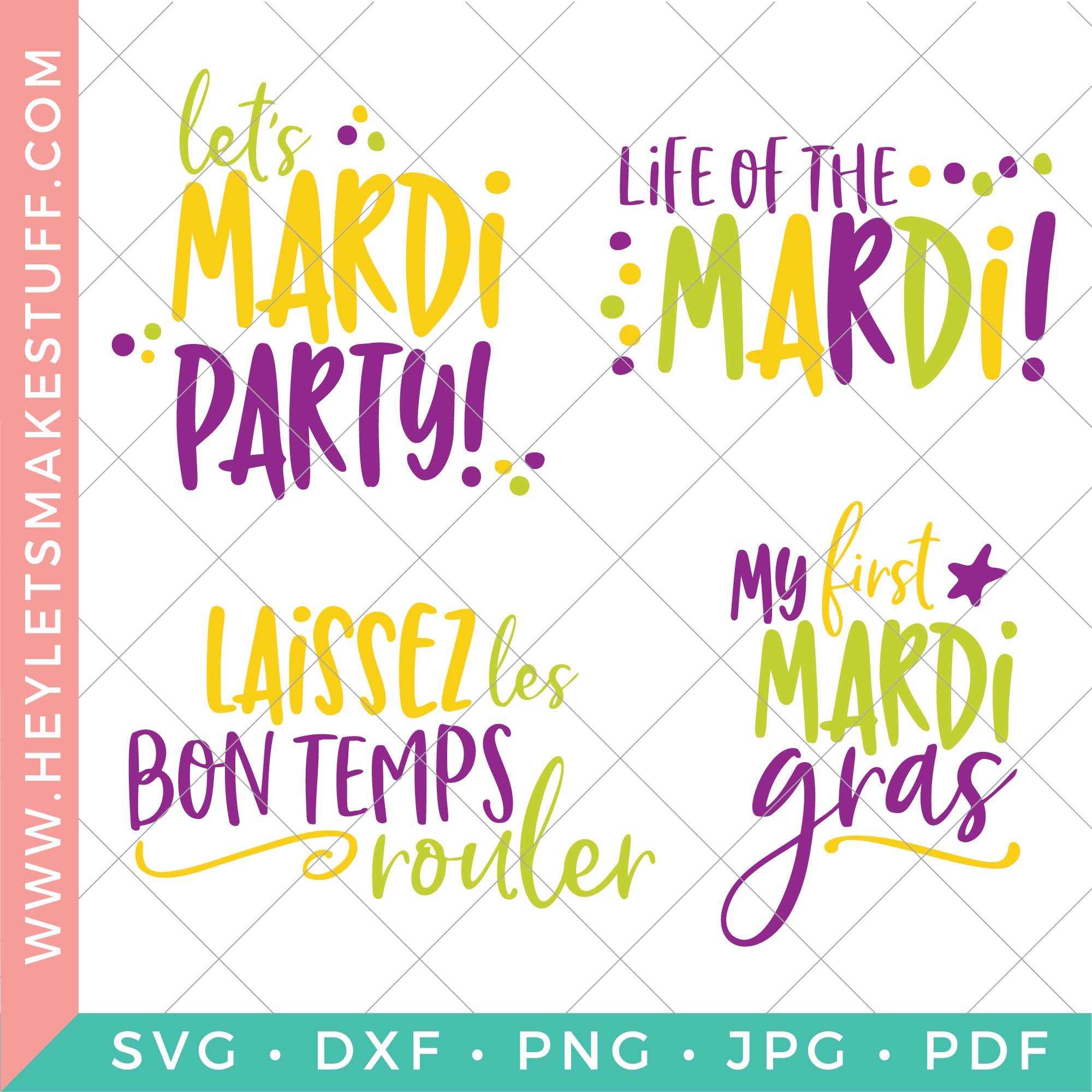 Download Svg Dxf Love Mardi Gras Pdf Mardi Gras Fat Tuesday Printing Printmaking Craft Supplies Tools