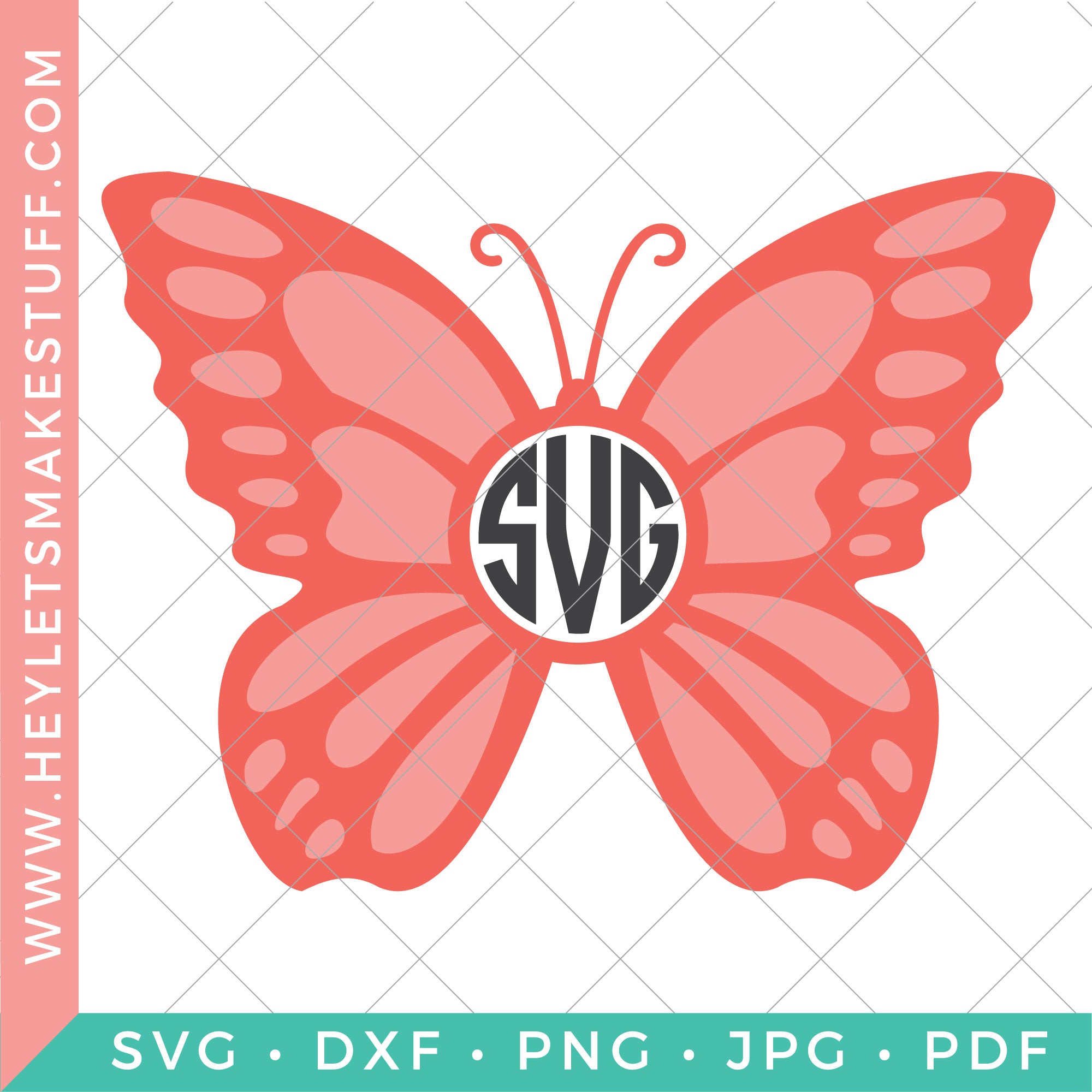 Download Butterfly Monogram Svg File Hey Let S Make Stuff