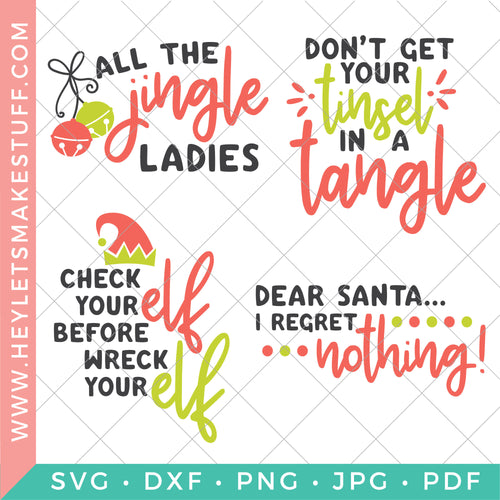Don't Get Your Tinsel in A Tangle SVG Funny Holiday SVG Funny Christmas Svg  Sassy Mom Christmas Clipart Dxf Cricut Svg Silhouette 