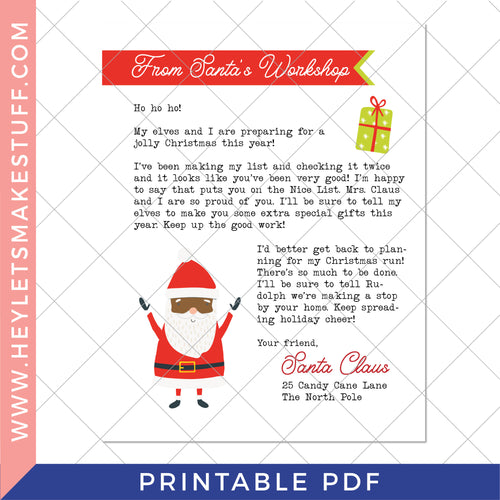 Printable Santa Key – Hey, Let's Make Stuff