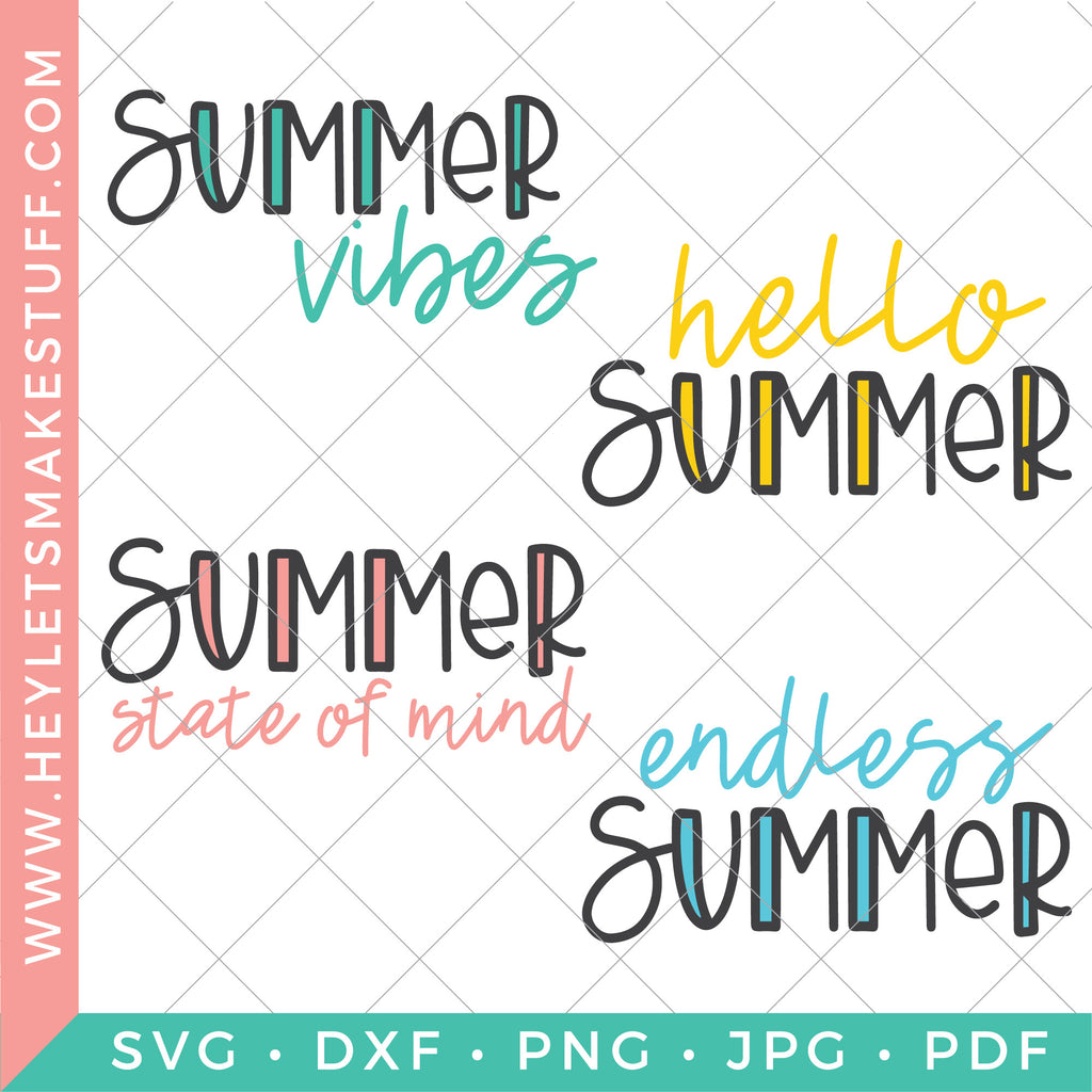 Download Summer Vibes Svg Bundle Hey Let S Make Stuff