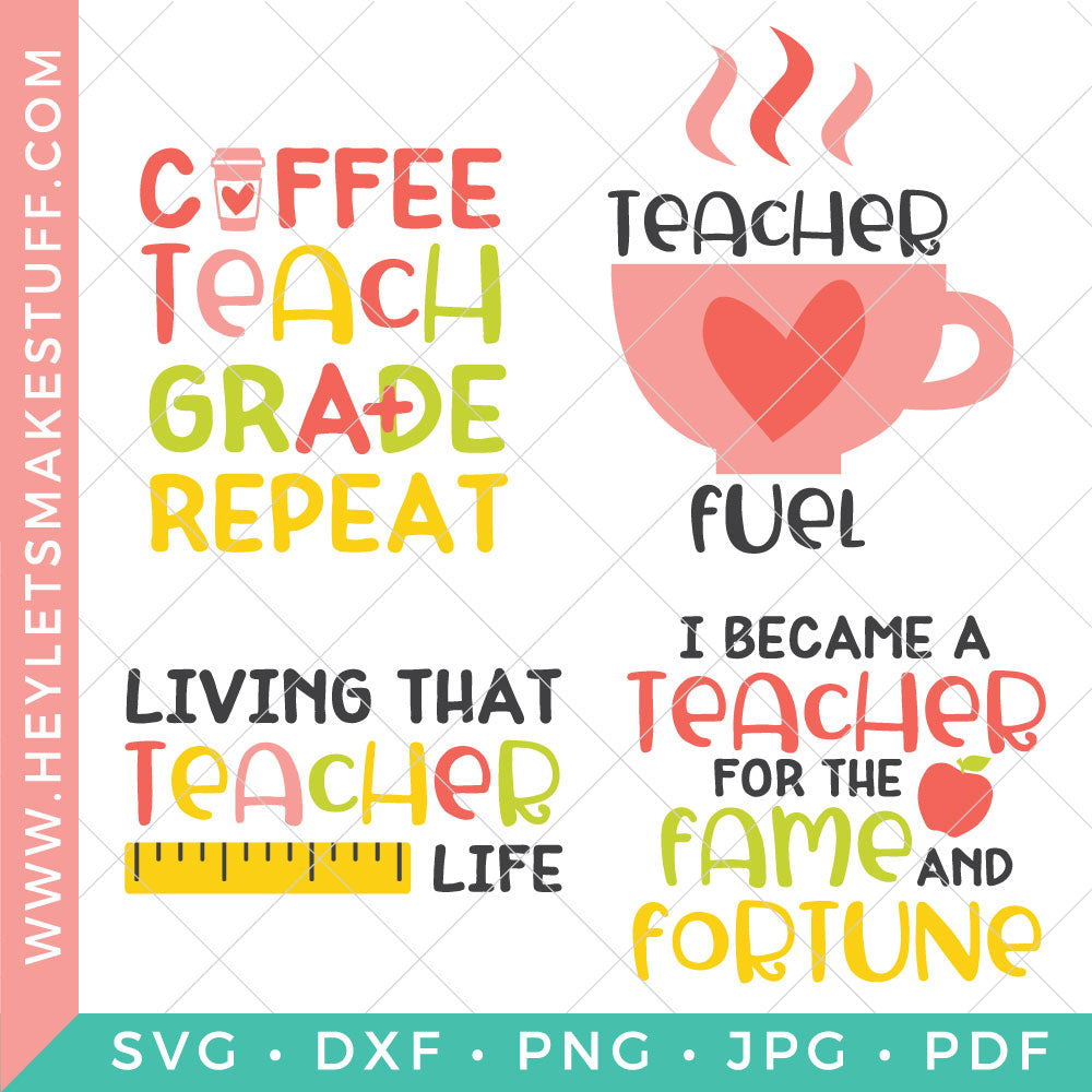 Download Back To School Teacher Svg Bundle Hey Let S Make Stuff