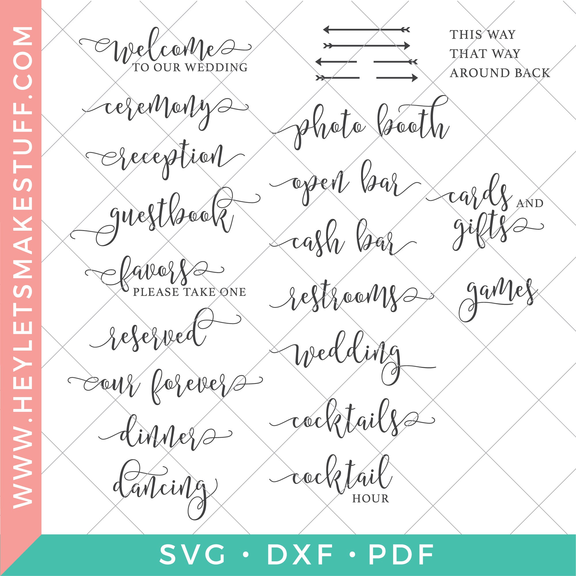 Free Wedding Sign Svg Files Hey Let S Make Stuff