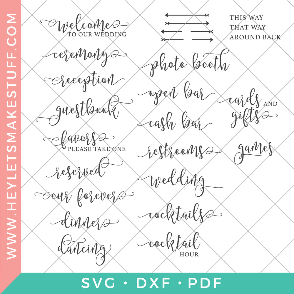 Download Free Wedding Sign Svg Files Hey Let S Make Stuff SVG, PNG, EPS, DXF File