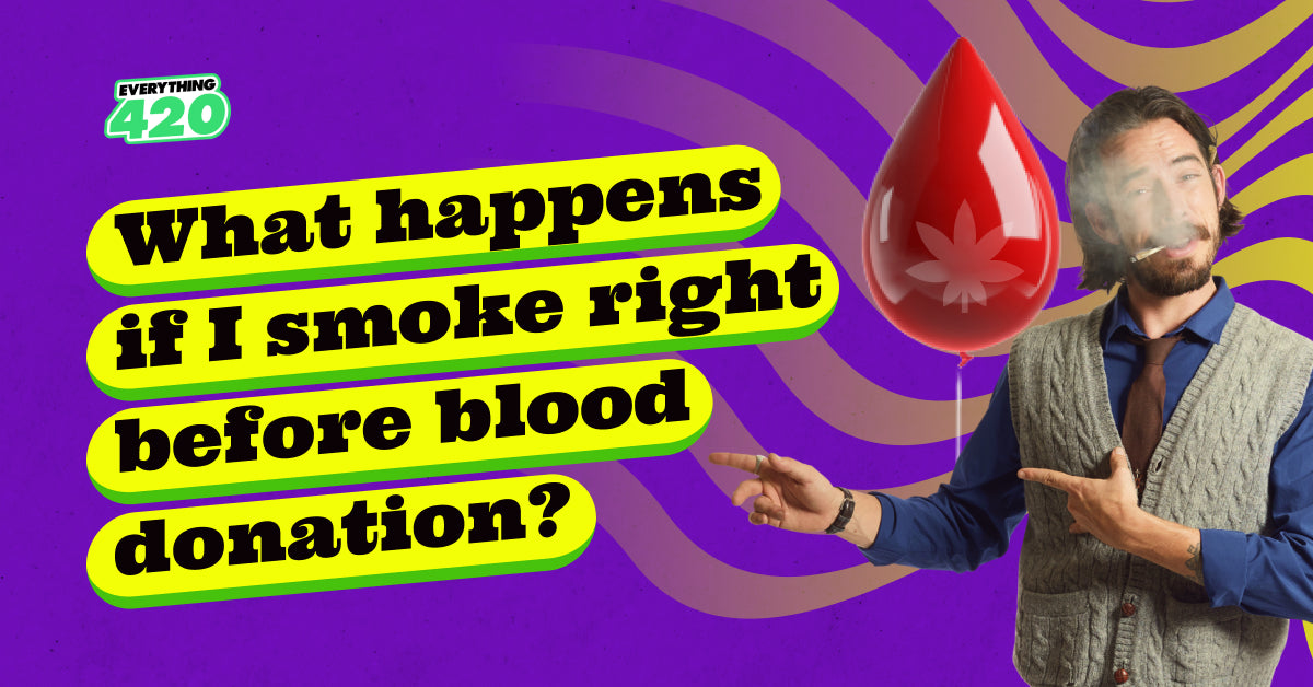 What happens if I smoke right before blood donation?