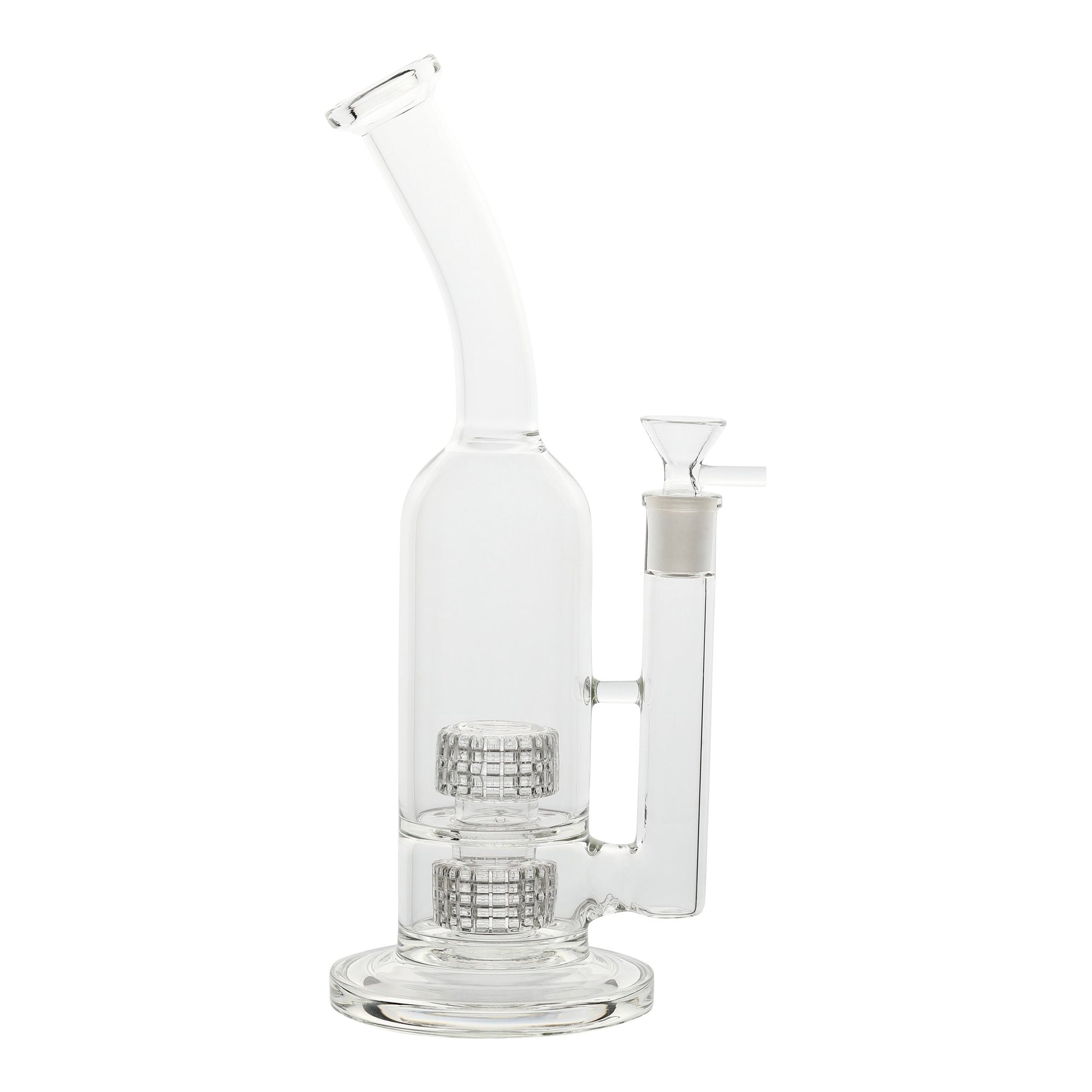AFM Double Sphere Water Pipe  Double Perc Dry Herb Straight Tube Pipe –  CLOUD 9 SMOKE CO.