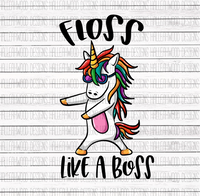 floss like a boss unicorn