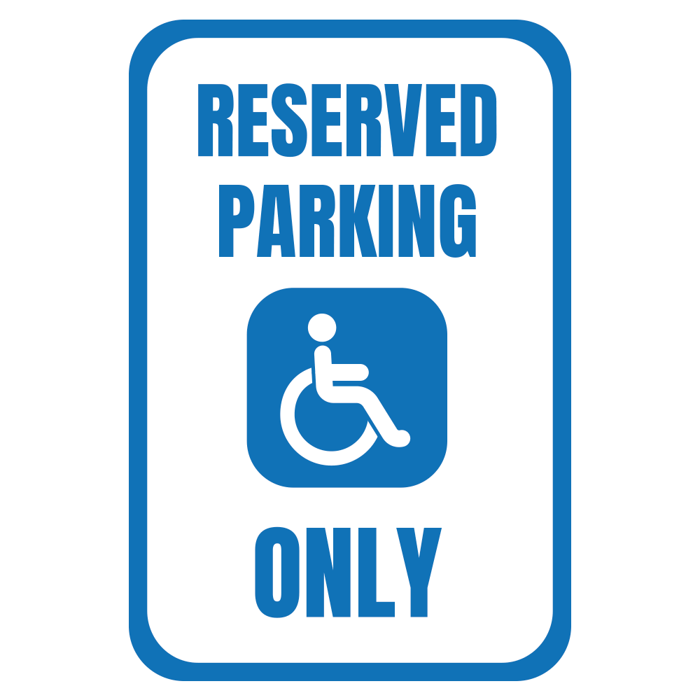 Reserved Parking (Handicap Only) - Sign 12 In. X 18 In ...