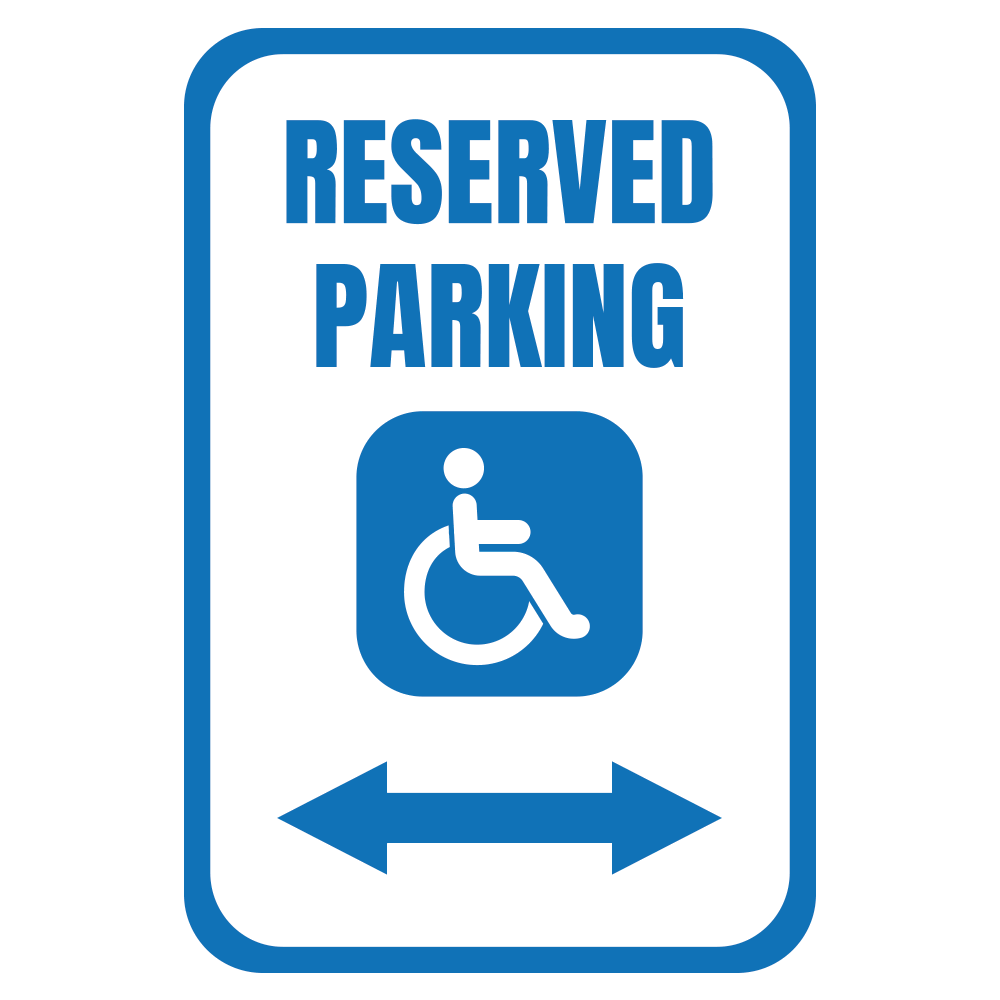 Reserved Parking (Handicap Arrows) - Sign 12 In. X 18 In ...