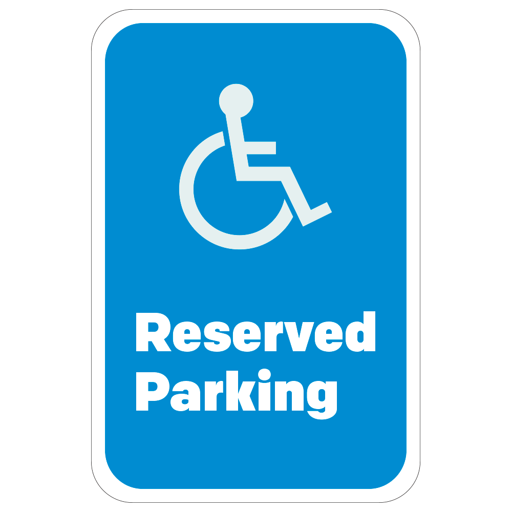 Reserved Parking Handicap Logo - Sign 12 In. X 18 In ...