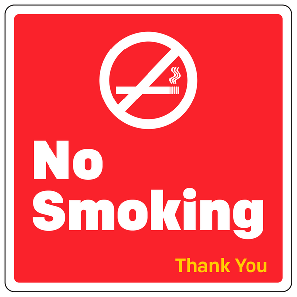 No Smoking - Operational Decal 4 In. X 4 In. - OperationalSignage.com