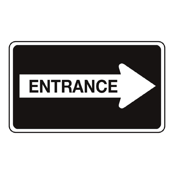 Entrance, Right Arrow - Sign20 In. X 12 In. - Operationalsignage.com