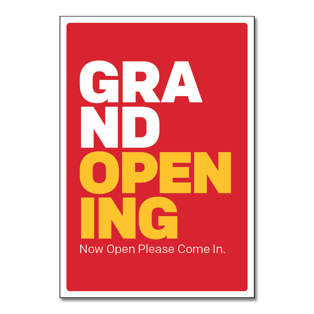 Grand Opening Poster 29 X 42 Operationalsignage Com