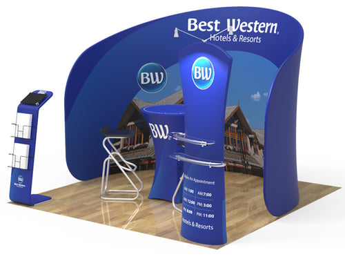 10x10ft Custom C-shaped Trade Show Booth 09