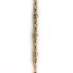 Gold Station Bead Link Chain by the Inch - Chains by Design
