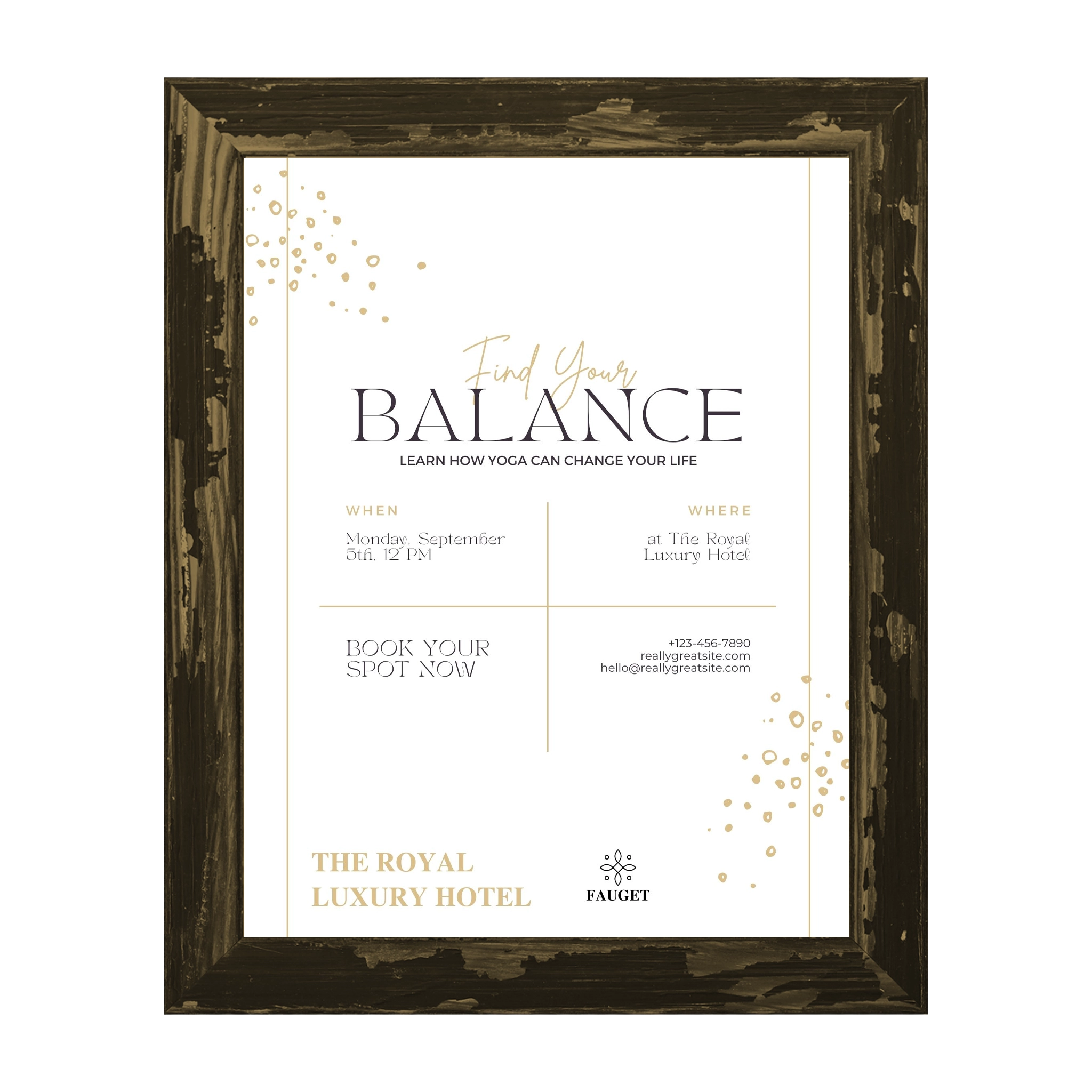 Saddle Ranch Information Frame - Black Shadow