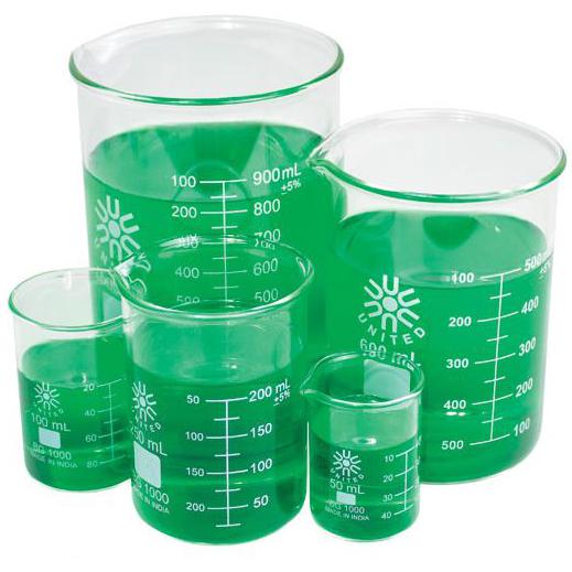 Glass Beaker Set Of 5 Borosilicate Glass