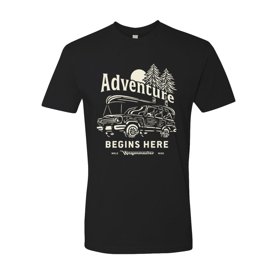 Adventure Begins Here Grand Wagoneer Adult T-shirt – Wagonmaster
