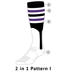 purple striped baseball stirrups