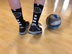 black volleyball socks